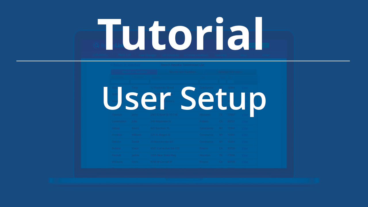 User Setup