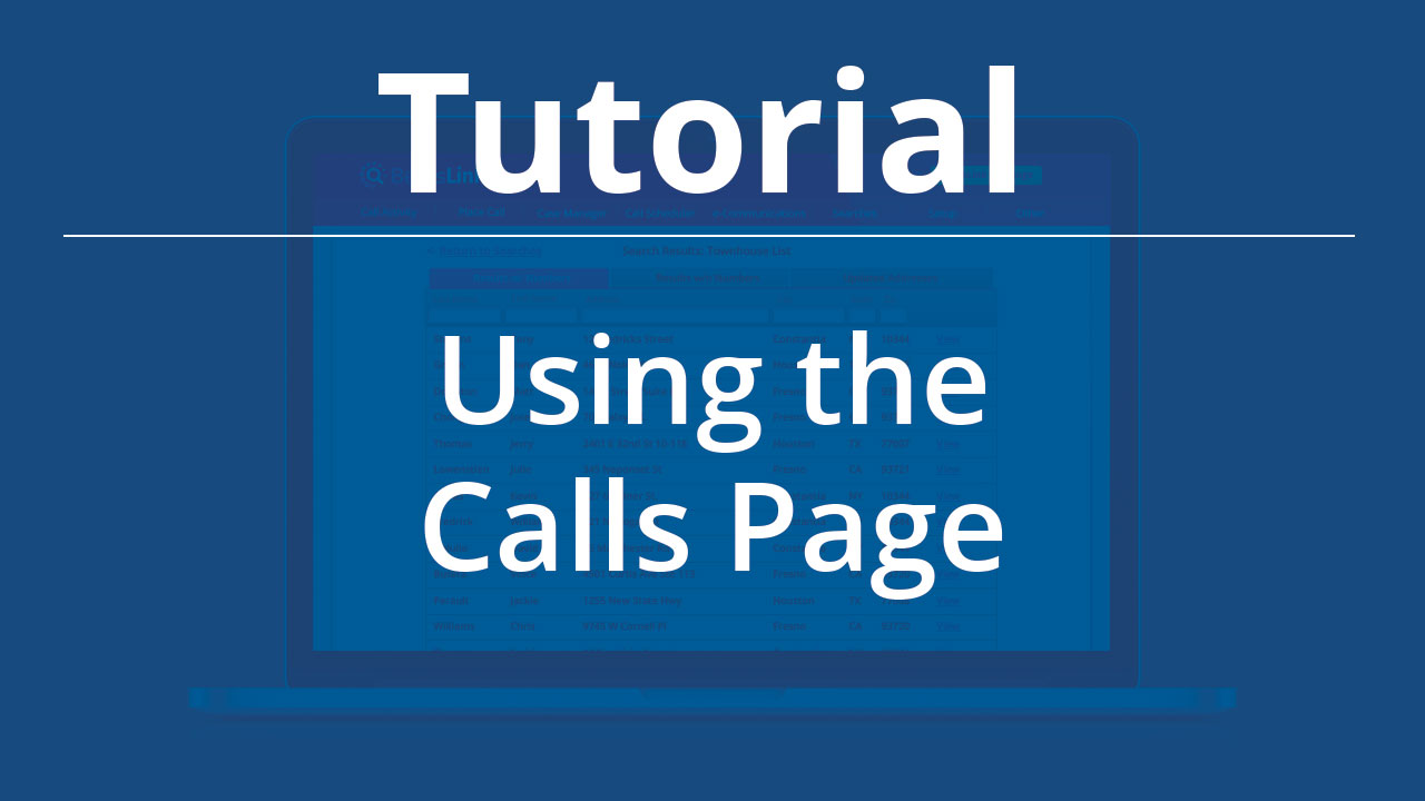 Using the Calls Page