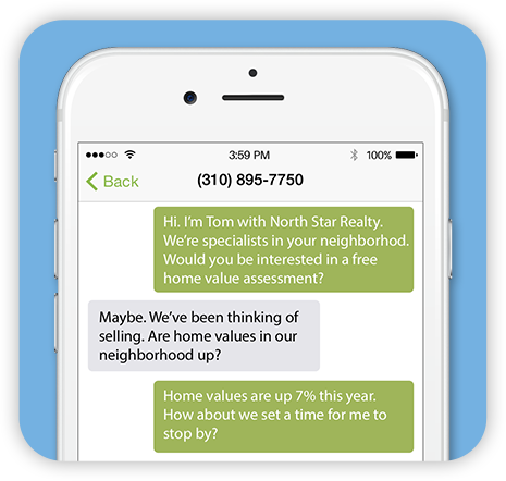 Send and receive text on our mobile app through our virtual phone system.