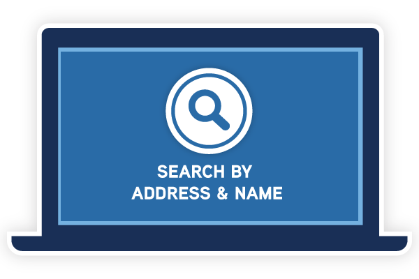 Icon of search people by address and name