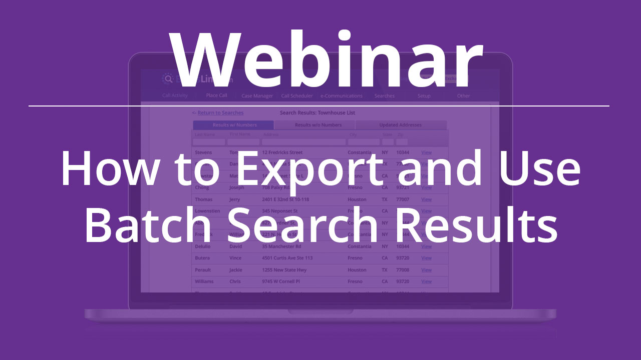 [Webinar] – How to Export and Use Batch Search Results