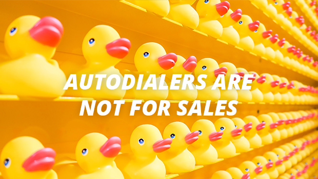 Autodialers are not sales dialers.