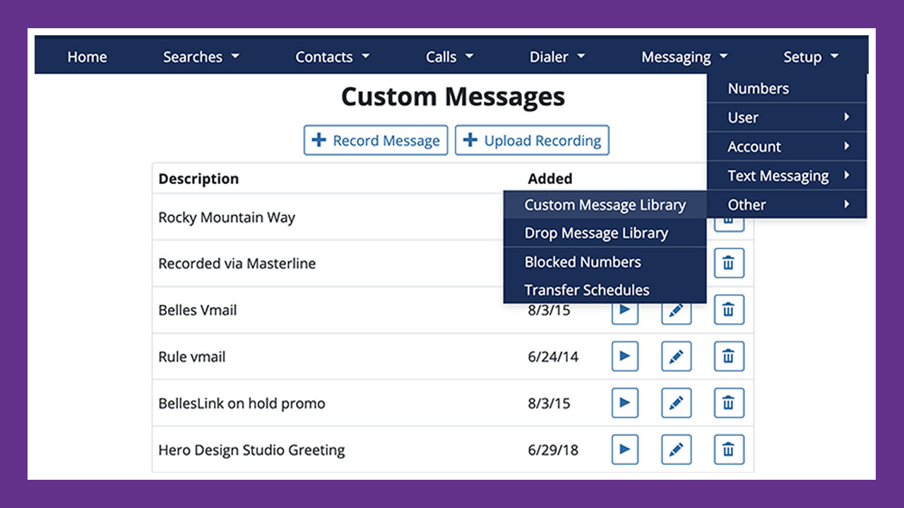 Custom Message Library Updates